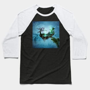 Flying island with trees Baseball T-Shirt